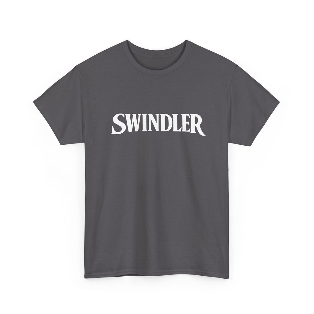 Swindler Graphic Tee - Bold Retro Lettering Black T‑Shirt (Unisex)