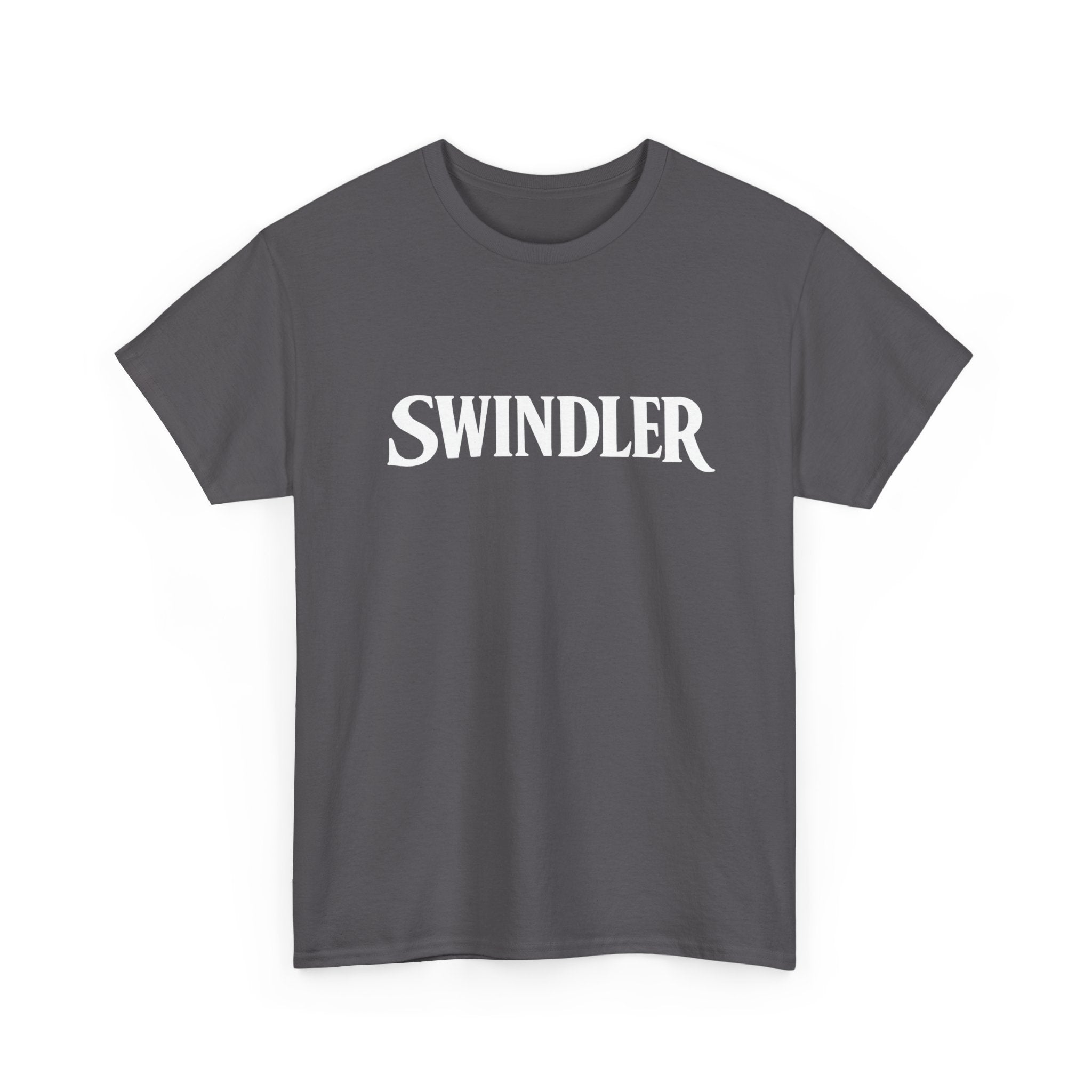 Swindler Graphic Tee - Bold Retro Lettering Black T‑Shirt (Unisex)
