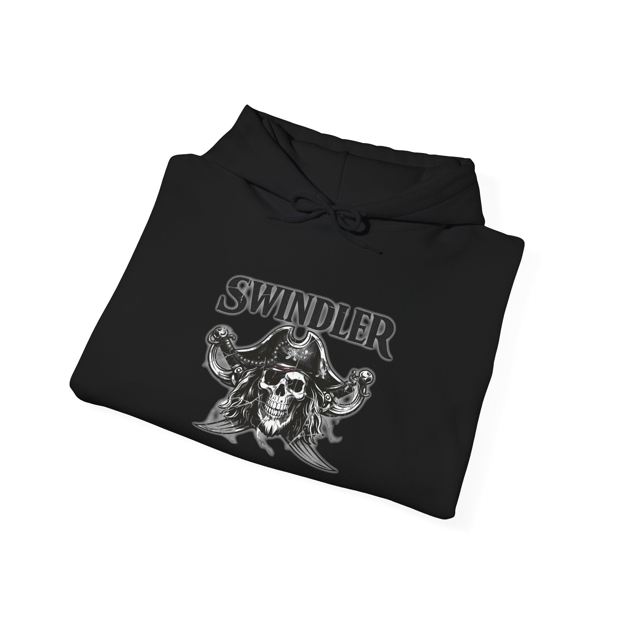 Swindler Pirate Skull Hoodie - Gothic Pirate Skull Graphic Sweatshirt (Unisex)
