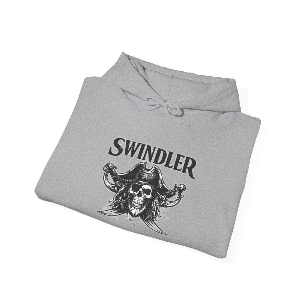 Swindler Pirate Skull Hoodie - Gothic Pirate Skull Graphic Sweatshirt (Unisex)