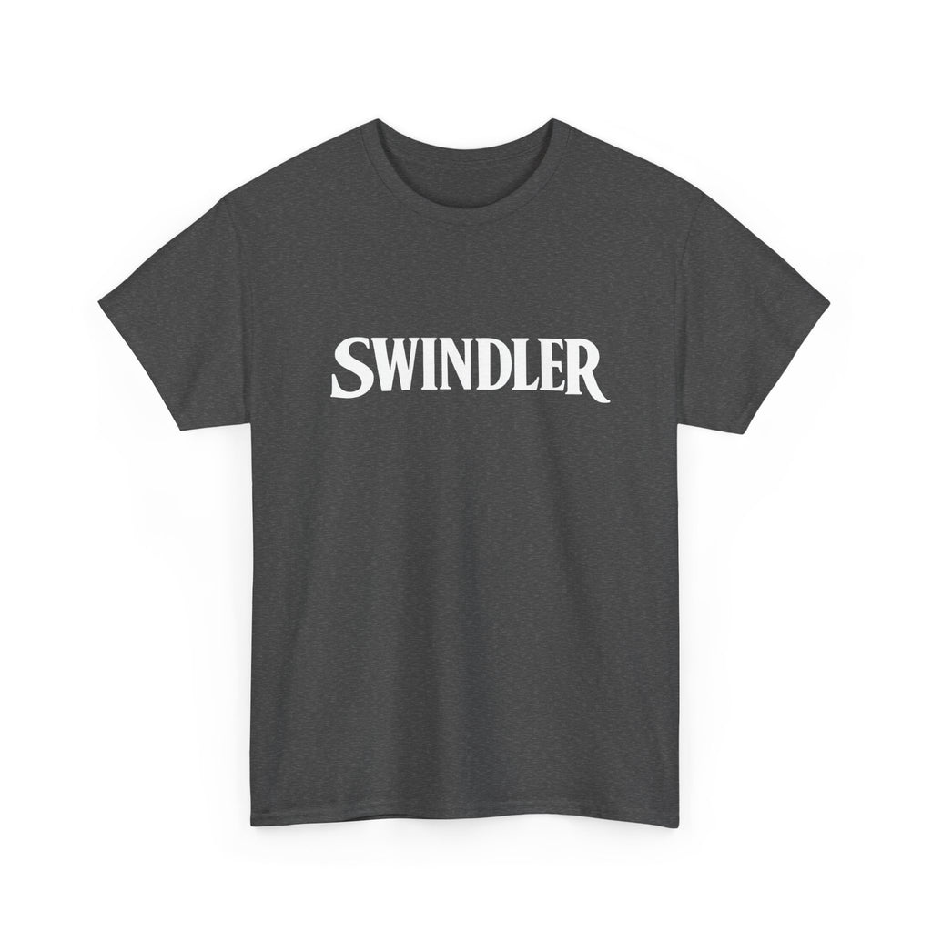 Swindler Graphic Tee - Bold Retro Lettering Black T‑Shirt (Unisex)