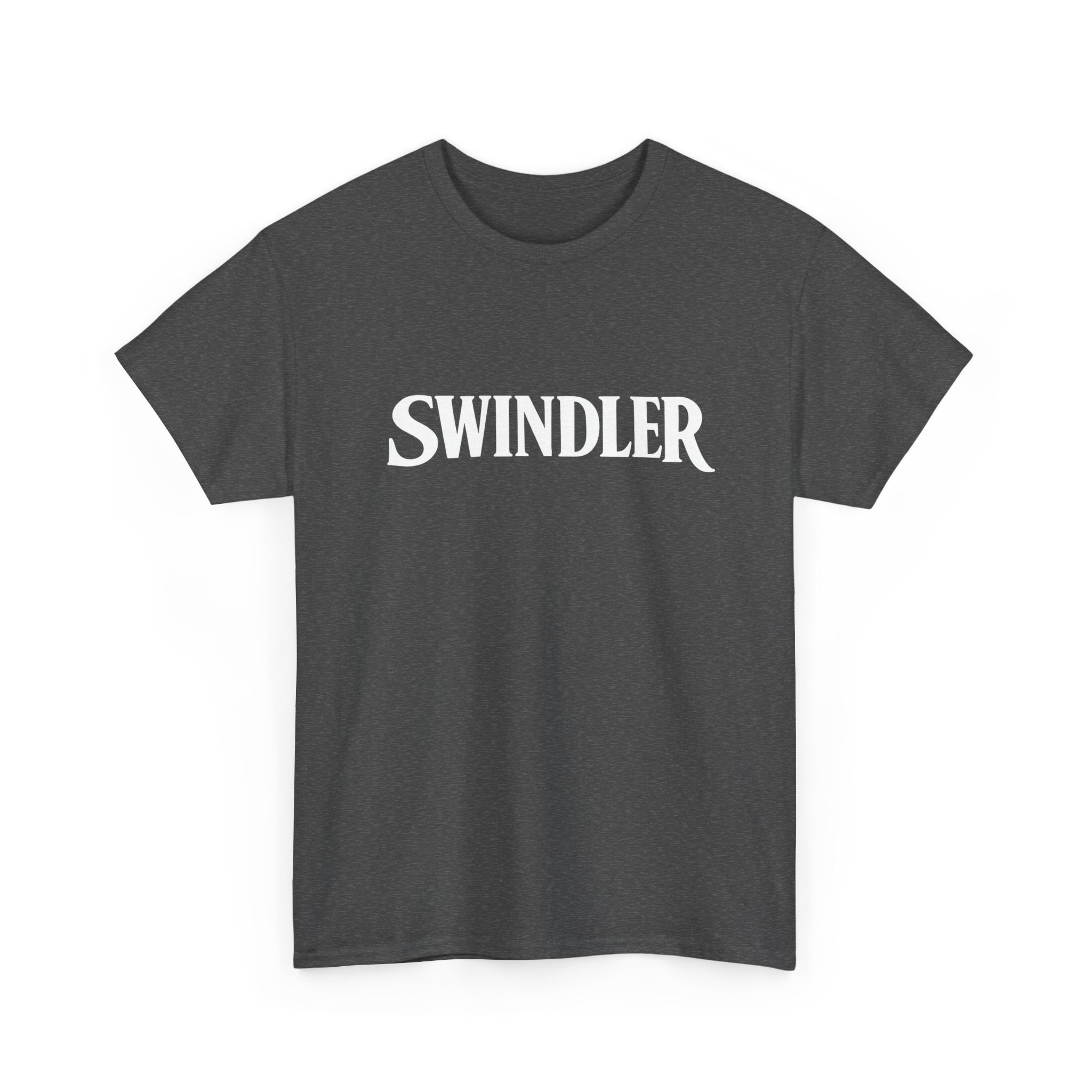 Swindler Graphic Tee - Bold Retro Lettering Black T‑Shirt (Unisex)