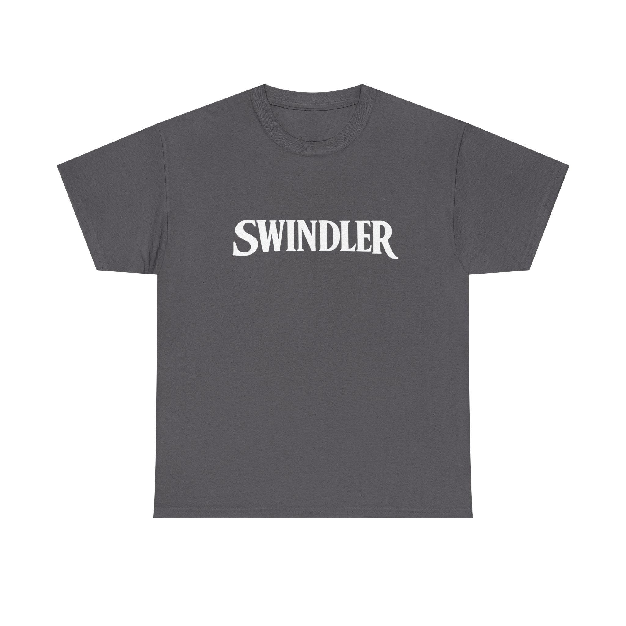 Swindler Graphic Tee - Bold Retro Lettering Black T‑Shirt (Unisex)