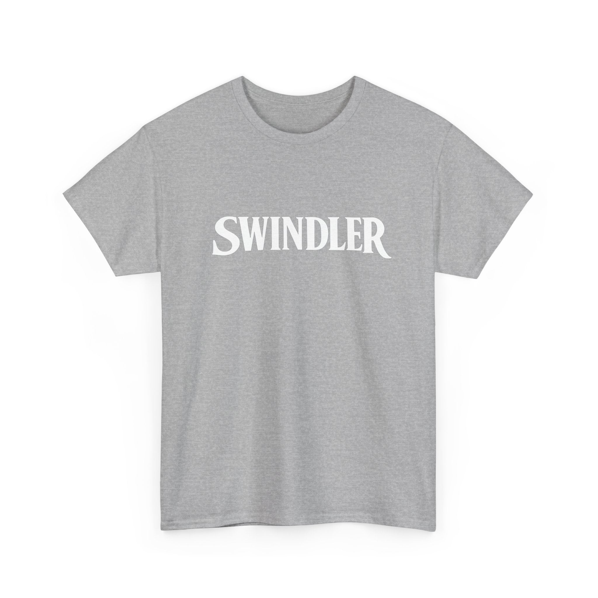Swindler Graphic Tee - Bold Retro Lettering Black T‑Shirt (Unisex)