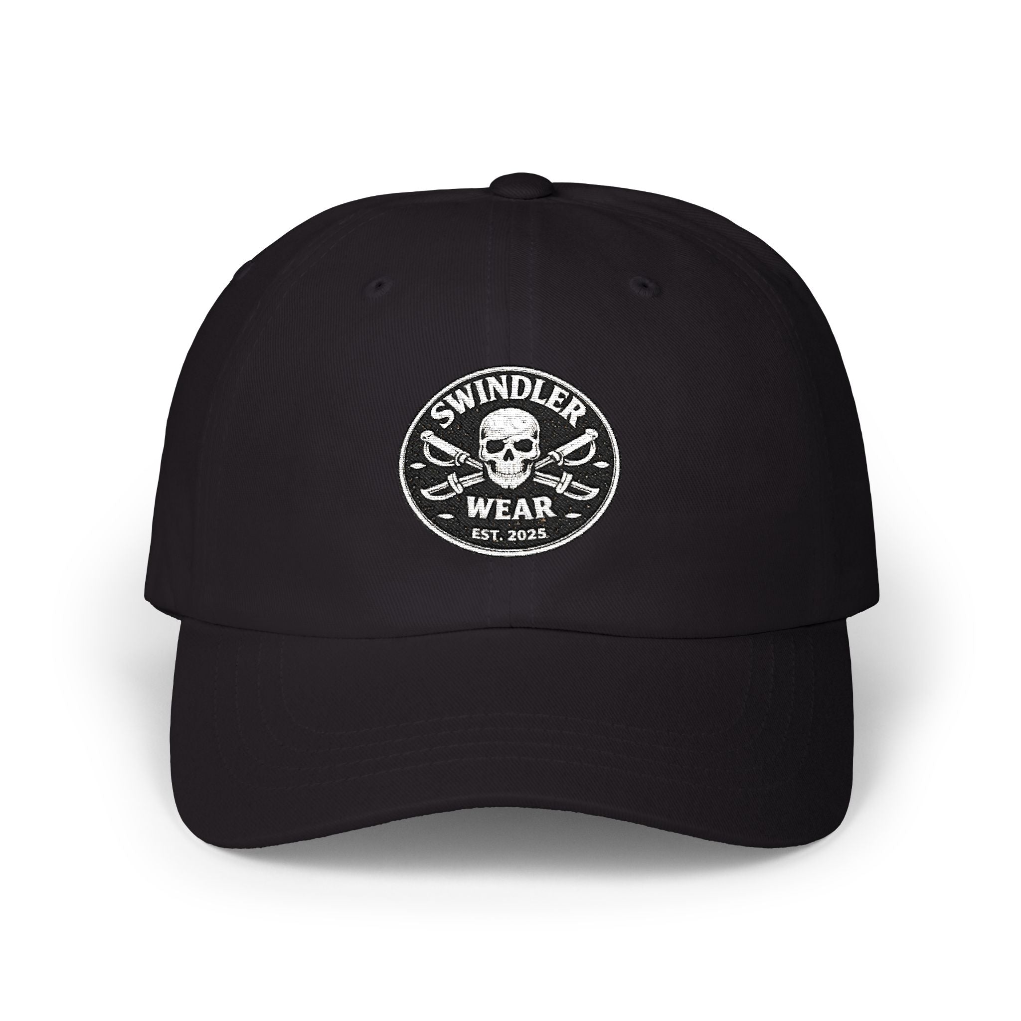 Camo Dad Cap - Swindler T Wear Skull Logo Hat