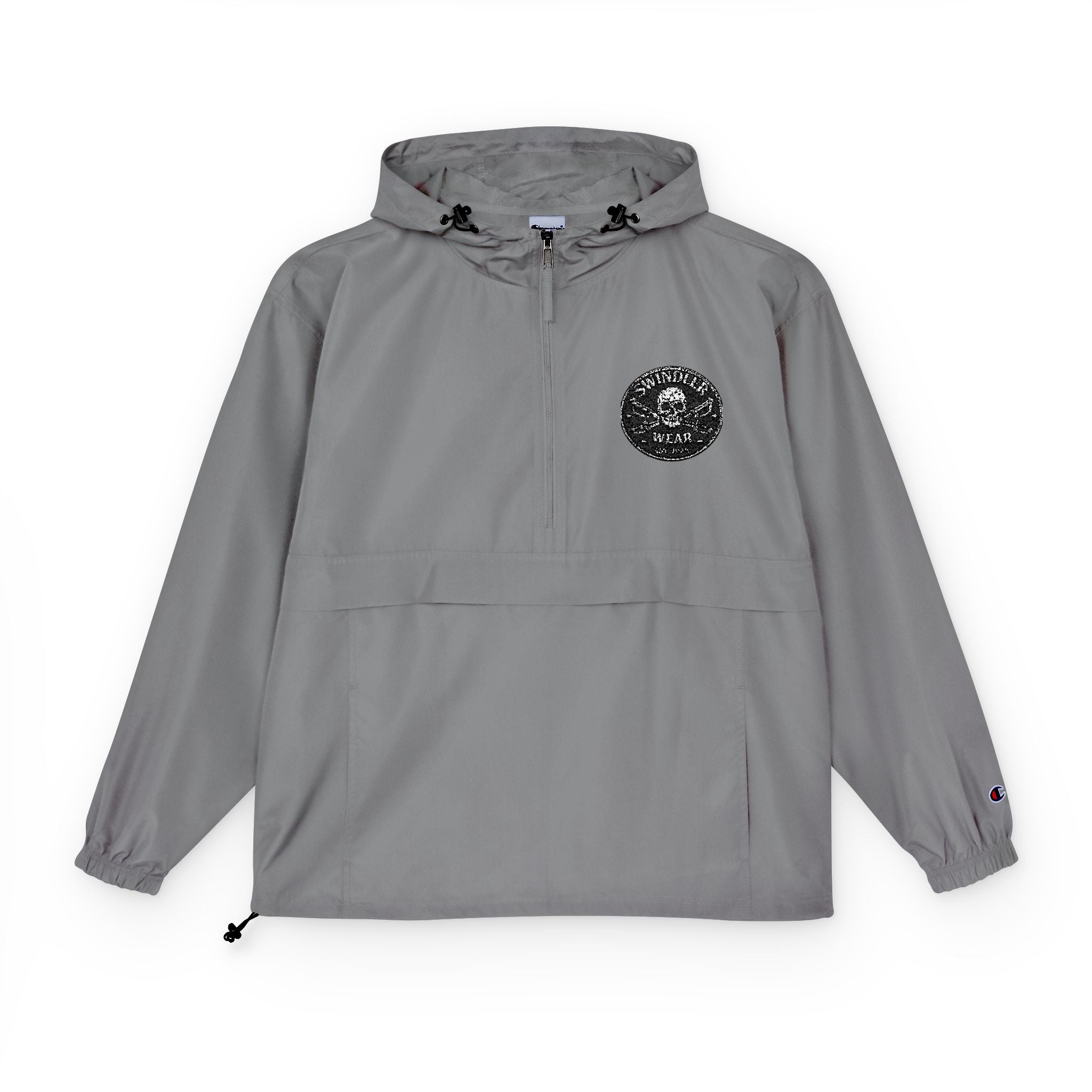 Champion Packable Anorak Jacket - Black & White Swindler 2025 Chest Logo (Unisex)