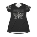 Swindler Pirate Skull T-Shirt Dress — Gothic Skull Graphic Dress