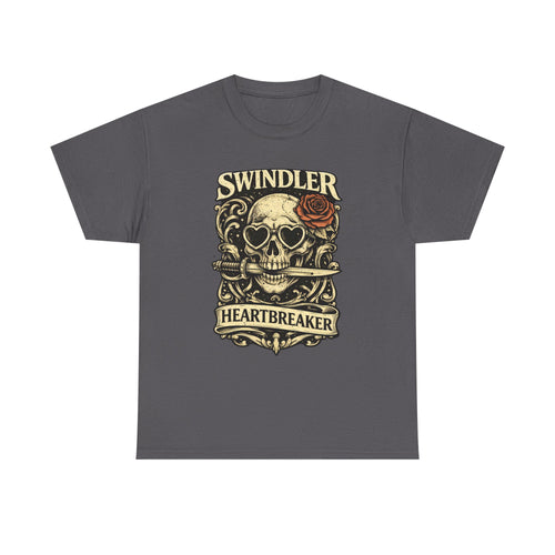 Heartbreaker Skull Tee — "Swindler" Rose Graphic (Ladies)