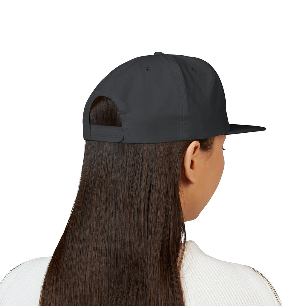 Swindler Embroidered Surf Cap - Black Skate-Style Snapback Hat