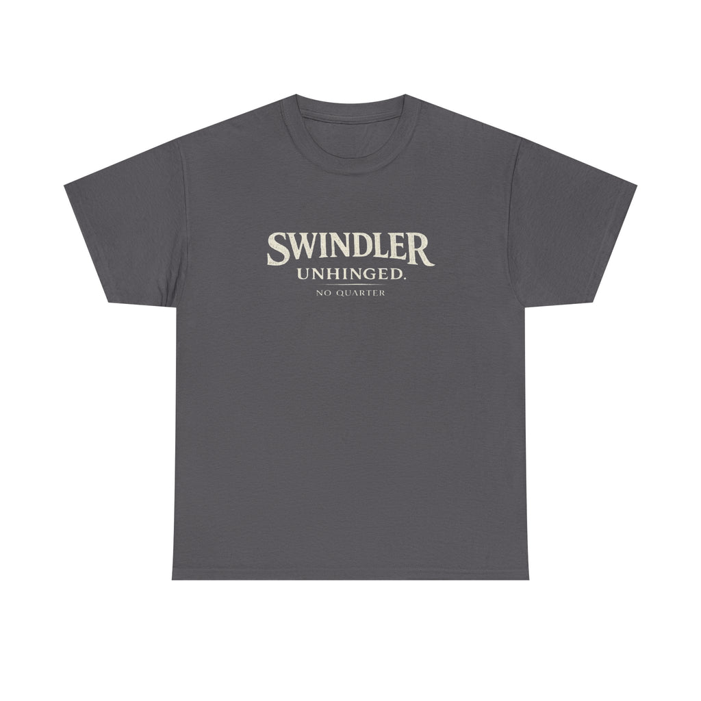 Swindler Unhinged Tee - Graphic Black Vintage-Style Shirt (Unisex)