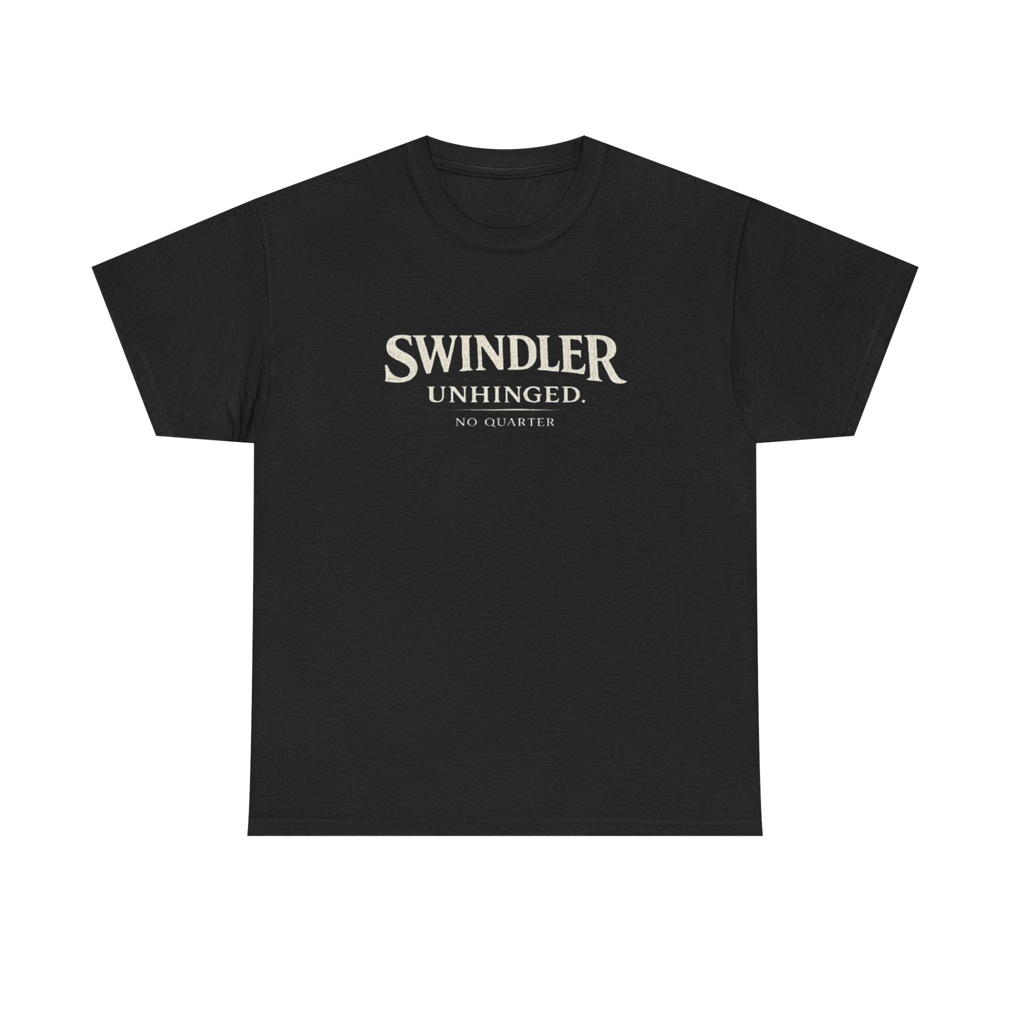 Swindler Unhinged Tee - Graphic Black Vintage-Style Shirt (Unisex)