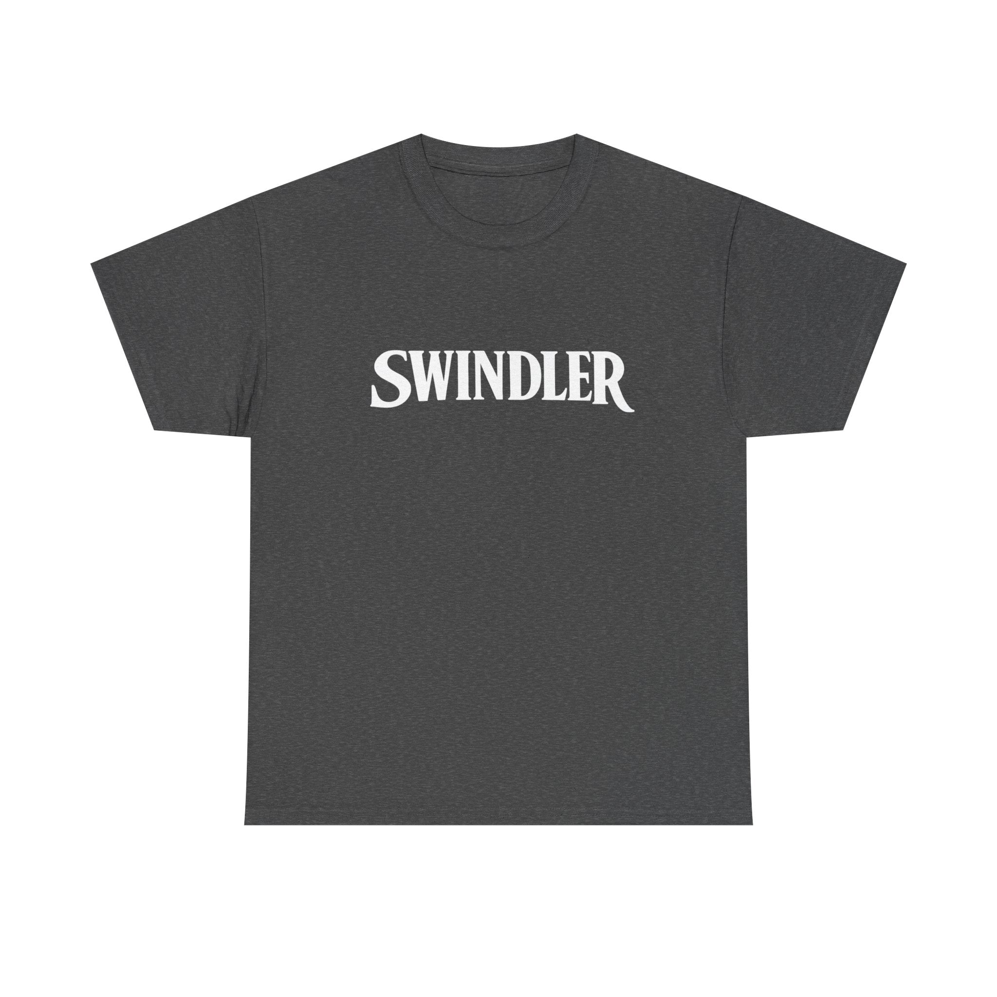 Swindler Graphic Tee - Bold Retro Lettering Black T‑Shirt (Unisex)