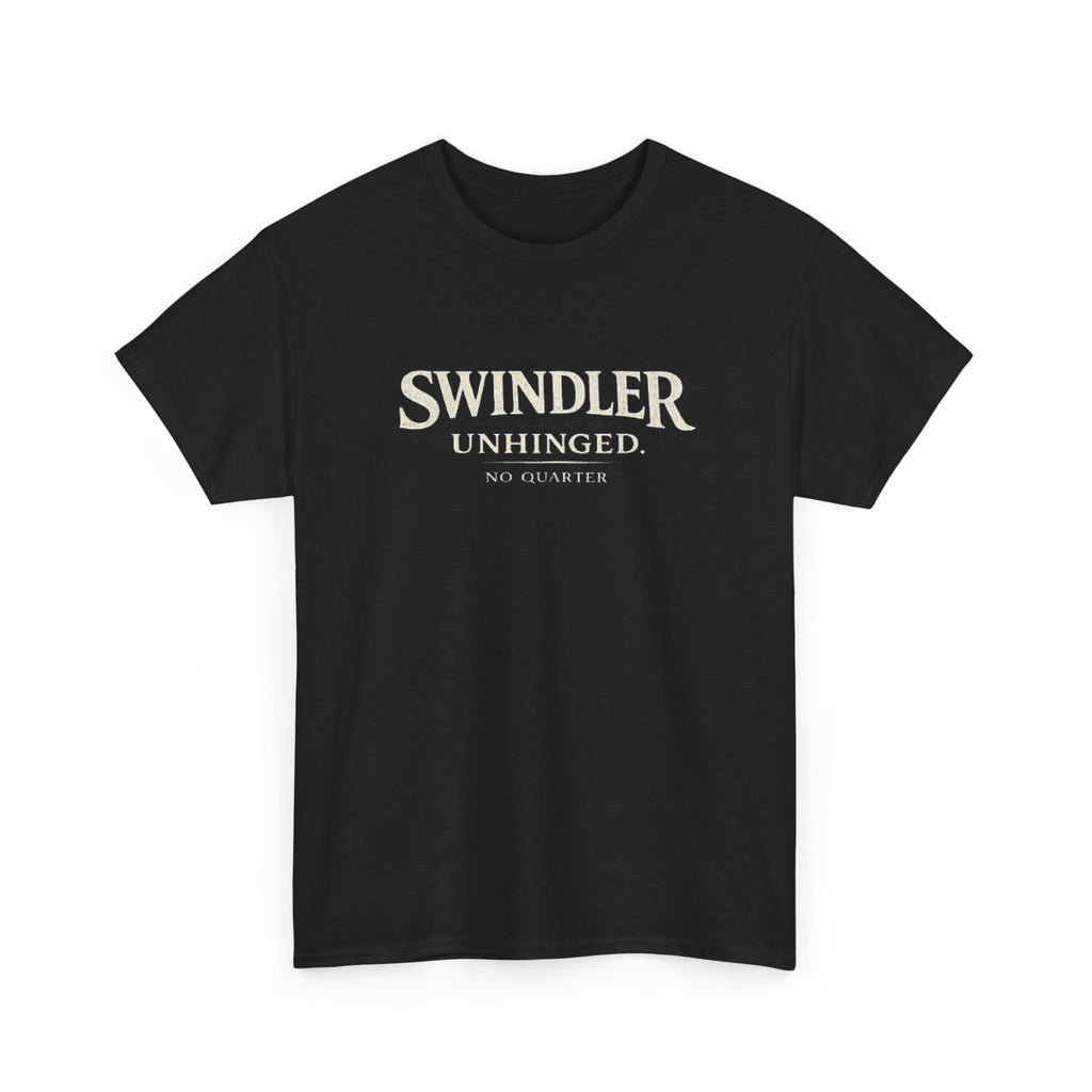 Swindler Unhinged Tee - Graphic Black Vintage-Style Shirt (Unisex)