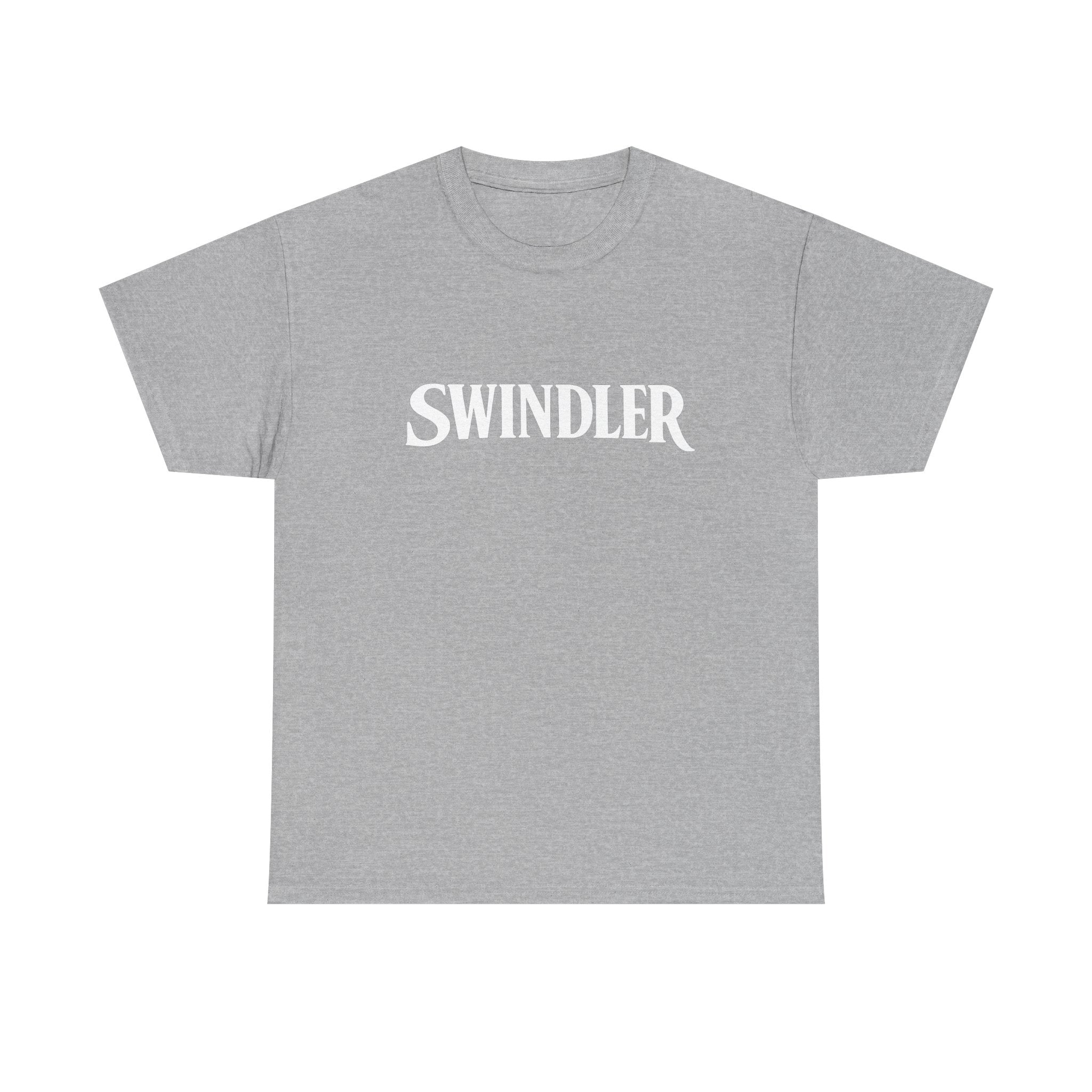 Swindler Graphic Tee - Bold Retro Lettering Black T‑Shirt (Unisex)