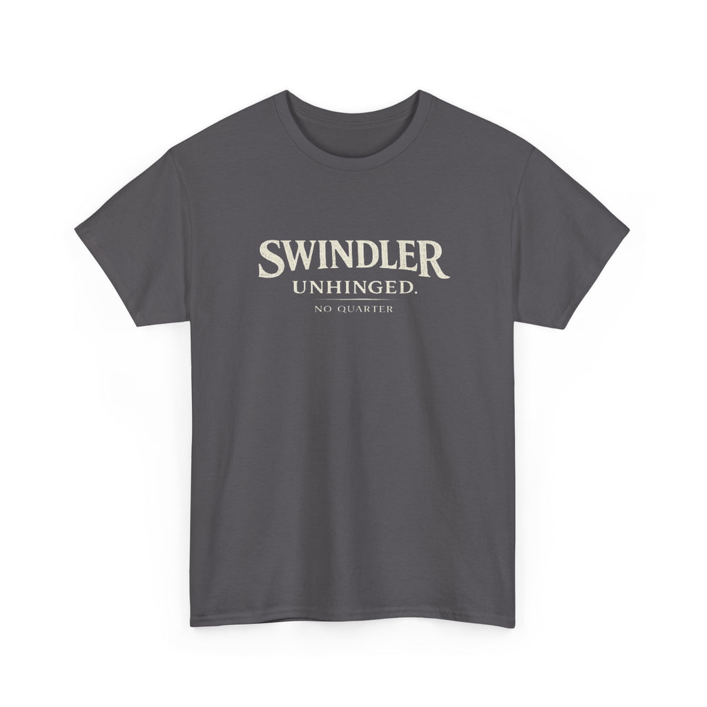 Swindler Unhinged Tee - Graphic Black Vintage-Style Shirt (Unisex)