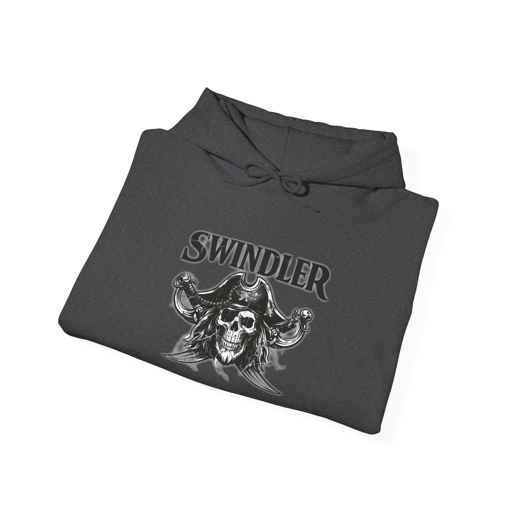 Swindler Pirate Skull Hoodie - Gothic Pirate Skull Graphic Sweatshirt (Unisex)