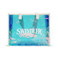 Holographic Beach Tote Bag - "SWINDLER" Iridescent Clear Carryall