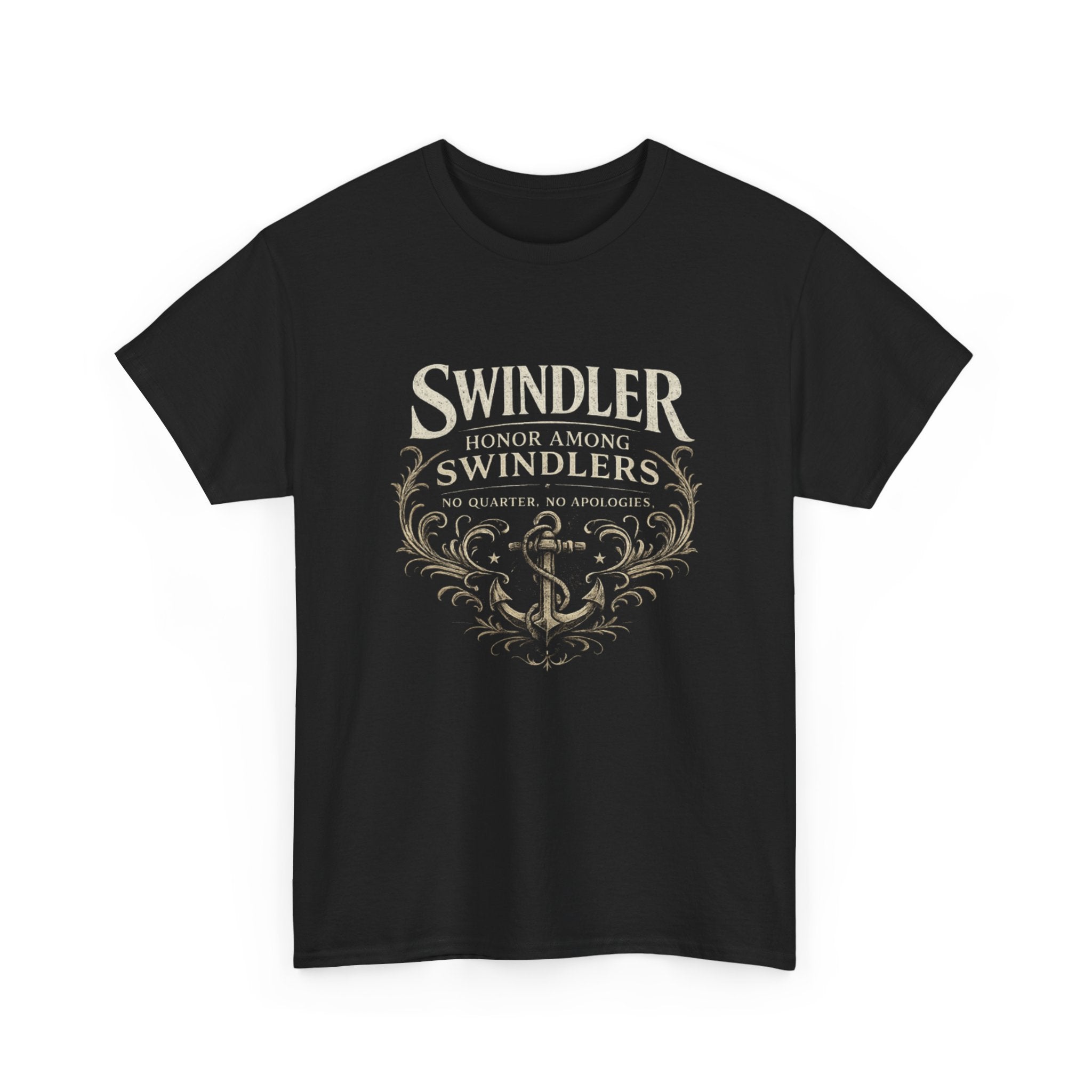 Swindler Anchor Tee - "Swindler: Honor Among Swindlers" Vintage Nautical Graphic Shirt (Unisex)