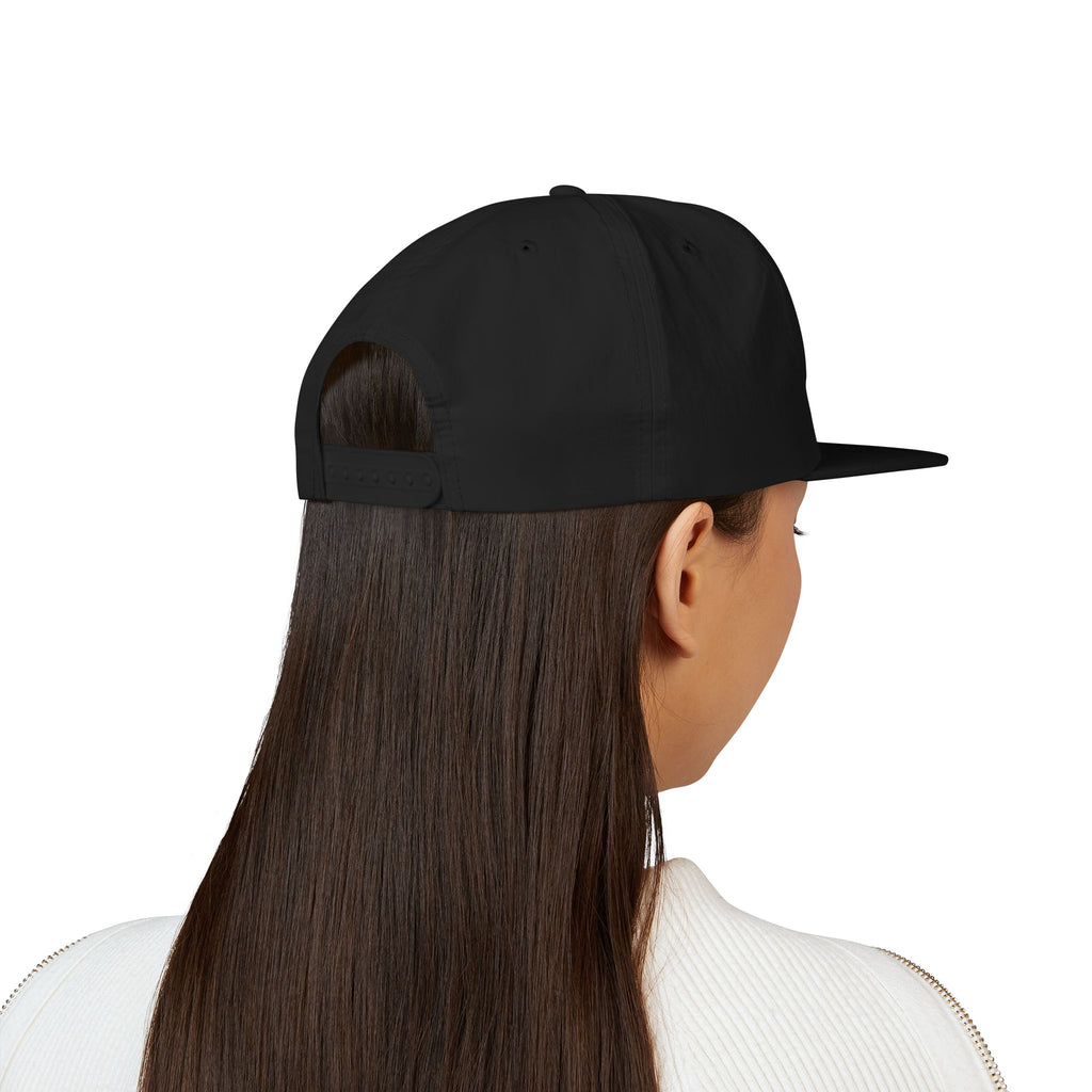Swindler Embroidered Surf Cap - Black Skate-Style Snapback Hat