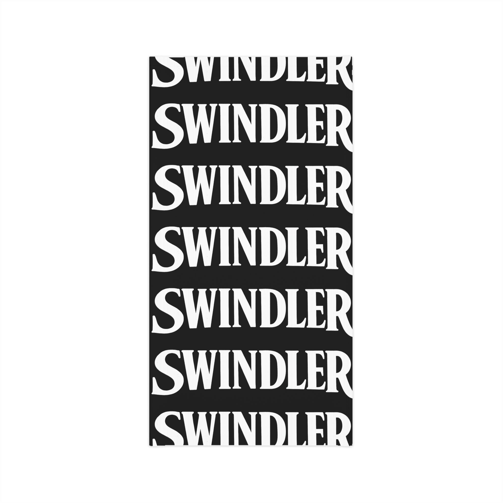 Swindler Repeat Pattern Neck Gaiter – Black Graphic Face Covering